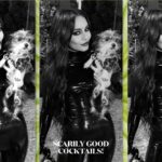 Vanessa Hudgens Instagram - Costumes & Cocktails with @vanessahudgens 🎃🍹👻Original portrait by @franzszony 🖤 the black widow #margaliciousmargarita #halloween #wildlydignified #readytosip