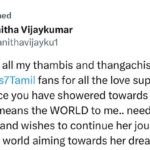 Vanitha Vijayakumar Instagram - #biggbosstamil #jovika @vijaytelevision @disneyplushotstartamil @endemolshineind @banijayasia @ikamalhaasan