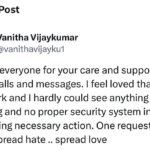 Vanitha Vijayakumar Instagram -