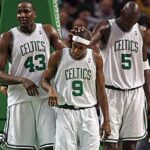 Vanity Alpough Instagram - Year 2007-2008 Boston Celtics! There was The Big Three…Ray, Paul, KG and The Other Two…Rondo and Perk😂 All of the better half’s ended up pregnant and having our first kids around the same time…look at them now🤗 #Rondo,Perk,KG