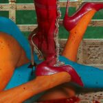 Vermelha Noir Instagram - 🩸 Chinnamasta 🩸 Es una diosa hindú que se representa desnuda auto-decapitada, normalmente en pie o sentada en una pareja divina copulando, sostiene su cabeza decapitada en una mano y una cimitarra en la otra. Tres chorros de sangre surgen de su cuello y son bebidos por la cabeza decapitada y dos asistentes. Es la diosa de las contradicciones. Simboliza ambos aspectos de Devi: la que da y la que quita la vida. Es considerada tanto un símbolo de autocontrol sexual como una personificación de la energía sexual, dependiendo de la interpretación. Representa la muerte, la temporalidad y la destrucción así como la vida, la inmortalidad y la recreación. Para este trabajo en colaboración con @dankografia y @jesusteayude cuento con la presencia de ellos mismos como la pareja copulando y a mi hijo @bendeck_bendeck y @lvbnagaia cómo las entidades a los lados de la diosa. . Fotografía y dirección C @dankografia @jesusteayude Dress & heels: La presi y Makeup, headpiece & styling: Vermelha Noir . 💄 PRODUCTOS 💄 ⚪Base : Labial Rojo MAC Cruella 👁️ Ojos y contour : @jeffreestarcosmetics ⚫Delineador y cejas @guerlain 🖤 Labios @naturalgirl ⬛ Enmarcado @bodypaintbykj . #fashion #drag #gay#art #makeup #lgbt #photograph #instagay #dragqueen #instadrag #dragrace#lgbtq #queen #dragmakeup #instagay #dragqueyensoyfinstagram #gayboy #dragqueenmakeup #fashion #fashiondesigner #makeupartist #style #art #localqueen #dragartist #red #secondhandclothing India : इंडिया