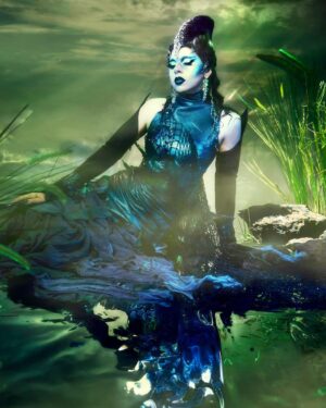 Vespi Instagram - 🌊🧜‍♀️ SOUS L’OCÉAN 🧜‍♀️🌊
——-
📸 @thefrenchbeautyboy 
💇‍♀️ @parizhair 
✂️ @gaia.imperial 

———

Pour ce défilé « Sous l’Océan » j’ai voulus incarner une sirène, véritable symbole de la communauté queer. Dans une version un peu plus proche de la mythologie scandinave. Loin de la gentille petite sirène, j’ai voulus une version plus proche des récits originaux décrivant des créatures maléfiques. 
Ces enchanteresses aquatiques insaisissables qui attirent l’homme à elles.
Et symbolisent le pouvoir féminin sans se rapporter à la sexualité.

———

For this runway "Under the Ocean" I wanted to embody a mermaid, a true symbol of the queer community. In a version a little closer to Scandinavian mythology. Far from the nice little mermaid, I wanted a version closer to the original stories describing evil creatures. These elusive aquatic enchantresses that attract man to them. And symbolize feminine power without relating to sexuality.

#dragrace #dragracefrance  #rupaulsdragrace #teamvespi #teamvespiche #vespi #drag #dragqueen #rpdr