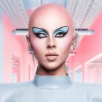 Vespi Instagram - 👽 CHAUVEMENT BELLE 👽 —— Tenue @anethablack / @monsieurmax_ Photo et retouche @thefrenchbeautyboy @cyrilpulizzi.photographe Création 3D @cwcn_design Pose faux crâne @thomykmakeup Matière @nona_source Lentilles @ttd_eye Boucle d’oreille par moi ——- Pour ce défilé j’ai travaillé avec @anethablack sur le concept d’une combinaison auto-suffisante dans un futur où l’eau et l’air ne serait pas accessible à tous.tes et que chaque être humain aurais besoin d’avoir sur lui son propre air et sa propre eau pour subsister. Cette robe aux lignes extrêmes et géométriques en jersey enduit protège donc la peau, contient des poches d’eau dans les hanches, un casque pour l’oxygène et donne une silhouette i-conique parce que même dans le futur on veut être snatched ! Évidemment référence à Barbie dans la colorimétrie et pour pousser le concept futuriste encore plus loin Chad et Cyril on travaillés avec @cwcn_design pour créer entièrement un décor à l’aide de logiciels 3D. Merci encore à @thomykmakeup Pour la pose du faux crâne 🥺 ——- #dragrace #dragracefrance #rupaulsdragrace #teamvespi #teamvespiche #vespi #drag #dragqueen #rpdr Futur