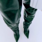 Victoria Beckham Instagram - A step ahead. Discover the Thigh High Pointy Boot at VictoriaBeckham.com and at 36 Dover Street.