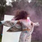 Victoria Justice Instagram - What a magical day!!! Had the BEST time @artha Holi fest! Can’t wait to do it again next year 💜💙❤️💛🧡💚