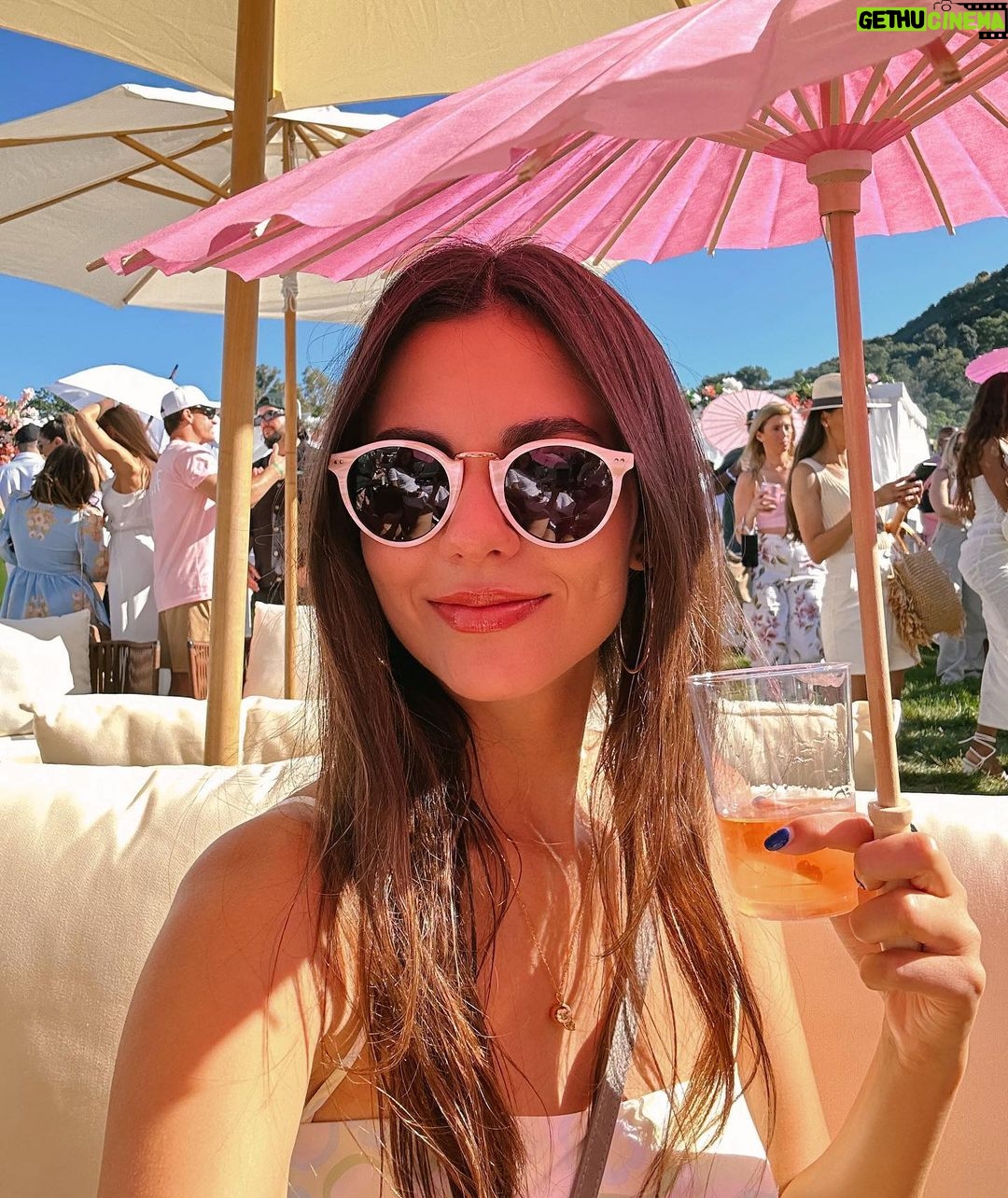 Victoria Justice Instagram - Rosé day was a success I’d say 🤪💕🍷 (p.s. those are roses being dropped from the helicopter!)