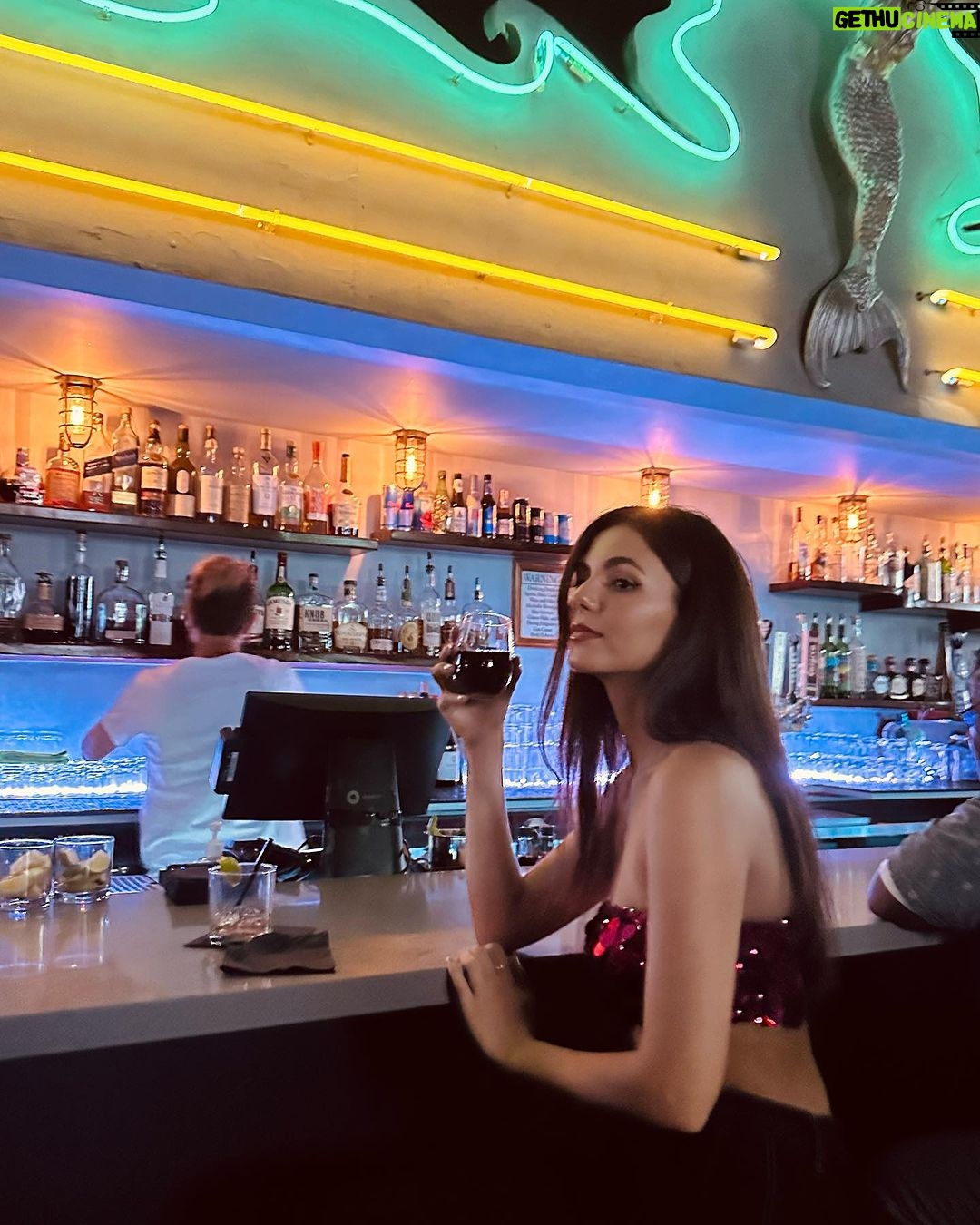 Victoria Justice Instagram - I have a song out, it’s called “Only A Stranger”. Have you heard it yet? On all streaming platforms nowww 🖤🍷🧜🏻♀️