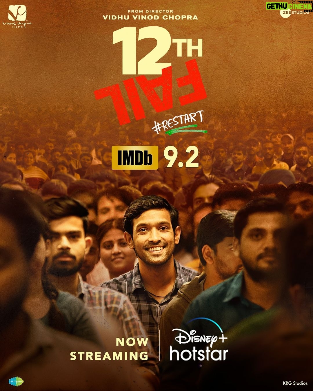 Vikrant Massey - 153.1K Likes - Still looking for a resolution? ‘Restart’ be it!
#12thFail now streaming.
#12thFailOnHotstar #ZeroSeKarRestart