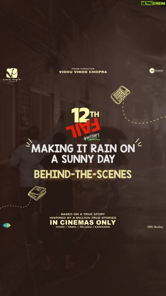 Vikrant Massey Instagram - Bringing rain to the set of 12th Fail on a sunny day 🌞➡🌧#12thFailInCinemas Book your tickets today! 🌟 (Link in bio) #ZeroSeKarRestart Watch #12thFail IN CINEMAS ONLY, a film inspired by a million true stories. 🌟🎥 @vidhuvinodchoprafilms @zeestudiosofficial @medhashankr @anantvjoshi @anshumaan_pushkar #VikasDivyakirti @arsgeeta @itsharishkhanna @priyanshuchatterjee @moitrashantanu @swanandkirkire @saregama_official @krgstudios