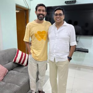 Vikrant Massey Instagram - LONG POST: 

Very seldom does one meet people who walk the talk. People who despite triumphs or failures, have their feet firmly grounded. Their heads held high, and their hearts at the right place. 

I was lucky to have met you. 

This film became a reality cos you existed. Even before we met, you’d already inspired millions through the book. Which was already a cult-classic in the Hindi literature world. 

But after meeting you and spending ample time with you and your wonderful family, I can proudly know why. You’ve not just given me my own #Restart moment through 12th Fail, but given me an elder brother, a mentor, a blue-print of a human-being, I would want to be like. 

As Manoj in the movie said to Dushyant Singh, “सर मैं आप जैसा बन ना चाहता हूँ।” 

Even after knowing you and saying it time and again, I want to say this one more time Manoj Sir, “THANK YOU. मैं ईस जीवन में आप जैसा बन ना चाहता हूँ।” 

Your determination to make this world a better place through your work and beyond, is inspiring beyond words. I hope I can make you proud someday. I hope 🫡❤️

@drmanoj_kumarsharma.ips