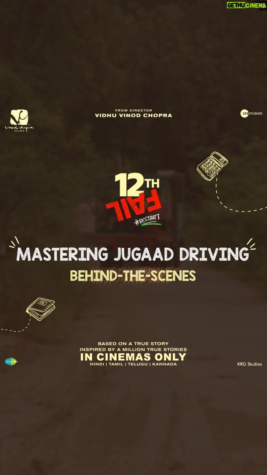 Vikrant Massey Instagram - Behind the scenes of 12th Failβs unique on-road adventures. ππ₯ Book your tickets today! π (Link in bio) #ZeroSeKarRestart Watch #12thFail IN CINEMAS ONLY, a film inspired by a million true stories. ππ₯ @vidhuvinodchoprafilms @zeestudiosofficial @medhashankr @anantvjoshi @anshumaan_pushkar #VikasDivyakirti @arsgeeta @itsharishkhanna @priyanshuchatterjee @moitrashantanu @swanandkirkire @saregama_official @krgstudios