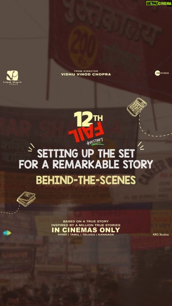 Vikrant Massey Instagram - Watch Mukherjee Nagar come alive as it turns into the cinematic playground for 12th Fail! 🌆🎥 Book your tickets today! 🌟 (Link in bio) #ZeroSeKarRestart Watch #12thFail IN CINEMAS ONLY, a film inspired by a million true stories. 🌟🎥 @vidhuvinodchoprafilms @zeestudiosofficial @medhashankr @anantvjoshi @anshumaan_pushkar #VikasDivyakirti @arsgeeta @itsharishkhanna @priyanshuchatterjee @moitrashantanu @swanandkirkire @saregama_official @krgstudios