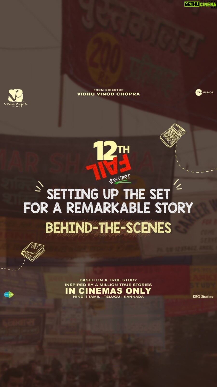 Vikrant Massey Instagram - Watch Mukherjee Nagar come alive as it turns into the cinematic playground for 12th Fail! ππ₯ Book your tickets today! π (Link in bio) #ZeroSeKarRestart Watch #12thFail IN CINEMAS ONLY, a film inspired by a million true stories. ππ₯ @vidhuvinodchoprafilms @zeestudiosofficial @medhashankr @anantvjoshi @anshumaan_pushkar #VikasDivyakirti @arsgeeta @itsharishkhanna @priyanshuchatterjee @moitrashantanu @swanandkirkire @saregama_official @krgstudios