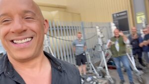 Vin Diesel Instagram - Happy creative…
As we end week 13 of our Fast production.  Here’s the moment the whole crew surprised me with an early birthday cake. Best cast, Best crew, Best studio. I’m a lucky kid from New York. Hope to make you, him and the world proud. 
#FastX