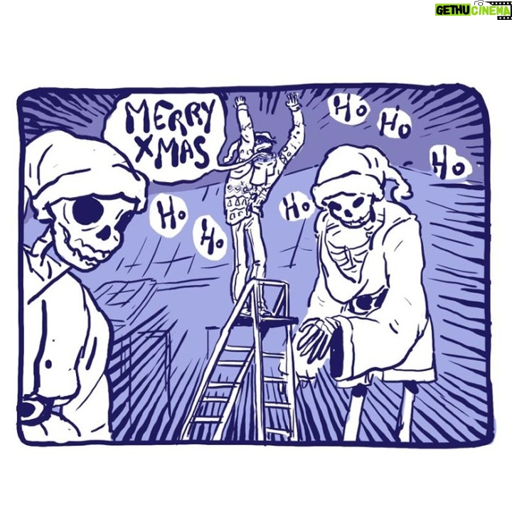 Violaine Briat Instagram - MERRY CHRISTMAS EVERYONE!!!! Haha this is my yearly repost but hey, an oldie but a goodie ;) You betcha Rodney dresses up his skeletons according to the current festive season. All the doodles of character in winter outfits were part of my ko-fi rewards, i still love these skecthes a lot haha ... The travis drawing just works with anyone really, he's just aiming at everyone with that snowball...... Anyhow, hope yall are having a wonderful time <3 <3 <3 Merry almost xmas!!!!! #webcomic #rodneyrrodney #12ftskeleton #merrychristmas #merrychristmas🎄 #myart #doodle #pencil