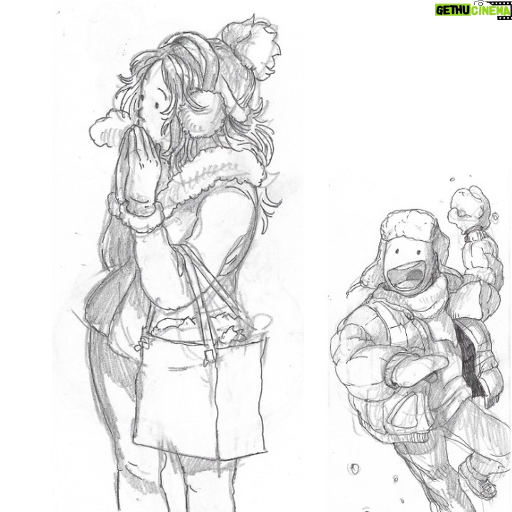 Violaine Briat Instagram - MERRY CHRISTMAS EVERYONE!!!! Haha this is my yearly repost but hey, an oldie but a goodie ;) You betcha Rodney dresses up his skeletons according to the current festive season. All the doodles of character in winter outfits were part of my ko-fi rewards, i still love these skecthes a lot haha ... The travis drawing just works with anyone really, he's just aiming at everyone with that snowball...... Anyhow, hope yall are having a wonderful time <3 <3 <3 Merry almost xmas!!!!! #webcomic #rodneyrrodney #12ftskeleton #merrychristmas #merrychristmas🎄 #myart #doodle #pencil