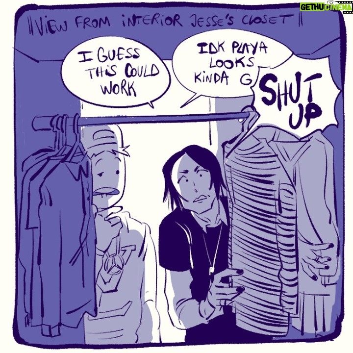 Violaine Briat Instagram - I guess they're going to Charlie's after all... Jesse and Travis shenanigans!!!!! I cleaned up this comic I posted a million years ago, I've used Clip Studio Paint for it. I think after I'm done with Rodney, I'll start doing my comics in CSP, even if I still need to pick up speed on that. I doo feel like my lines came out way nicer hehehe. BUY THE FOX SHIRT!!!! LINK IN STORY AND BIO!!! only if you wanna be a ladykiller I guess... or if you want Jesse to like you.. I don't know HAH! It's a limited edition meaning it'll be up for grabs only for 7 more days! Alright yall I'll see ya later !!!!!!!! ────────── • • • • ♡ ≡ ➭ ⌂ ᴸⁱᵏᵉ ᶜᵒᵐᵐᵉⁿᵗ ˢʰᵃʳᵉ ˢᵃᵛᵉ • • • • ────────── #myocs #rodneyrrodney #myart #comic #webcomic #silly #funny #meme #tshirt #shirt #everpress #originalcharacter #originalart #myoriginalcharacter #eboy