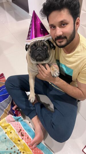 Vishnu Instagram - A bond beyond words: Milo and Vishnu, paw-some pals.” 🐾
Happiest birthday to our dear Milo 🐶❤️🎂 

.
.
#vishnuvijay
#petlover