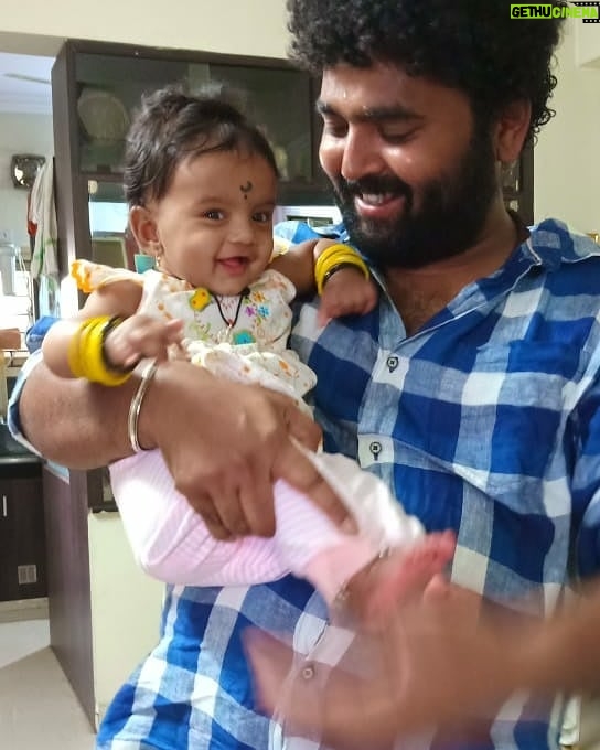 Vishwa Raghu Instagram - My rowdy kutty princess 😘😘😘😘👨‍❤️‍💋‍👨👨‍👩‍👧💖❣️ @pranaviacharya