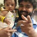 Vishwa Raghu Instagram - My rowdy kutty princess 😘😘😘😘👨‍❤️‍💋‍👨👨‍👩‍👧💖❣️ @pranaviacharya