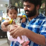 Vishwa Raghu Instagram - My rowdy kutty princess 😘😘😘😘👨‍❤️‍💋‍👨👨‍👩‍👧💖❣️ @pranaviacharya