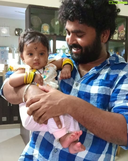 Vishwa Raghu Instagram - My rowdy kutty princess 😘😘😘😘👨‍❤️‍💋‍👨👨‍👩‍👧💖❣️ @pranaviacharya