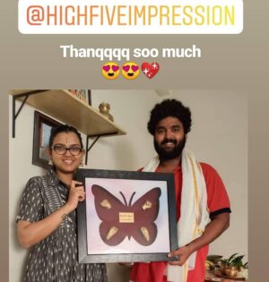 Vishwa Raghu Instagram - @highfiveimpression Thanks for the lovely n memorable gift from these guys to my Little kutty iyyer @pranaviacharya 🥰🥰👏👏👏👏🤗🤗😍😍