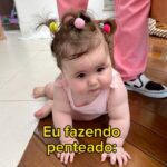 Vitória Moraes Instagram - Acabei de descobrir que esse dom eu não tenho KKKKK E ainda é uma luta pra fazer porque ela não para! Qual mãe de menina se identifica aí? 😂