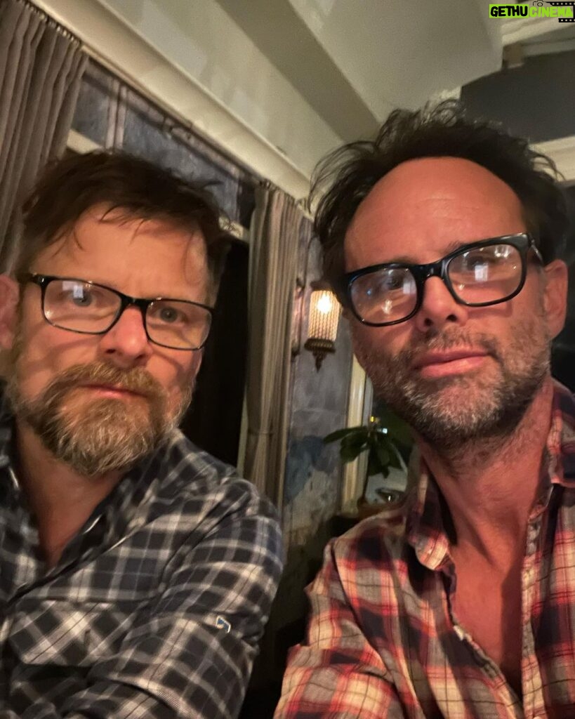 Walton Goggins Instagram - This fucking guy… Steve Zahn… just wrapped George and Tammy here in Wilmington. I worked with Zahn almost 25 years ago. I knew then he was a soul brother. The love we shared for John Prine, good wine and the world around us… but with age and experience… successes and failures… in a minute, this connection has been deeper at THIS stage than it ever could have been at THAT stage. One of the best guys in any room. I’m sure many of you would agree… Some things do get better with age. Love you brother. @stevezahn