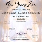 Yasmine Aker Instagram - Hey Los Angeles! Looking for an Intentional New Year’s Eve? Join Yasmine Aker, Alanna Zabel, music by Haydreon, Healers and Readers for a night of focused intention, vibrational healing, and community. ✨ Crystal Reiki Sound Journey and Visualization Meditation ✨ Enjoy and relax to a Lo-Fi house DJ set and chill music by @iamhaydreon ✨ Shamanic Kava Ceremony ✨ Healthy Delights ✨ Private Tarot + Astrology Readings ✨ Healing Cacao, plant medicine tea, and more. ⏰ 10pm to 1am — DOORS WILL BE CLOSED AT 10:30pm. 🥂 10pm-10:45pm: DJ set, Dancing, Lounge, and Social 🥂 10:45pm - 12:15am: Cacao Ceremony (option for Pancha Azana) + Sound Journey + New Year Meditation 🥂 12:15am - 1am: Mingle, Meditation, get Readings, Lounge Tickets available online. More details on the eventbrite page, feel free to DM @aziamyoga with any questions. #soundhealing #dj #music #meditation #newyearseve #losangeles #conciouscommunity Los Angeles, California
