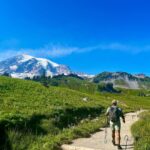 Yasmine Aker Instagram - Hiking through paradise 🏔️ #mountrainiernationalpark #swissalpsoftheus #tahoma Mount Rainier, Paradise, WA
