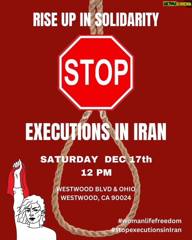 Yasmine Aker Instagram - Hey Los Angeles rise up in solidarity with the people of Iran tomorrow SATURDAY December 17th @ 12 PM ✊🏼✊🏽✊🏾 🇺🇦🇨🇳🇦🇫🇺🇸🏳️‍🌈☀️❤️🤍💚 Women Life Freedom #stopexecutionsiniran 12:00 PM Westwood Blvd. & Ohio Ave.  All are welcome! March begins at 12PM Suggested Attire:  dress for the weather Westwood Blvd & Ohio Ave Westwood, Los Angeles, 90024 #stopexecutionsiniran #womanlifefreedom #mahsaamini #zhinaamini #مهسا_امينى #LosAngeles #solidarity #kurdistan #afghanistan #iran #china #ukraine #globalmovement #FreeIran Los Angeles, California