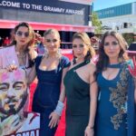 Yasmine Aker Instagram - This year, I had the honor of attending the Grammy’s with @azadeh.afsahi @shivaspix and @saraseyed — to be present for the award given to Shervin Hajipour @shervinine for his song "Baraye". A song that has united Iranians across the world. Thank you to @azadeh.afsahi for continuing to bring awareness to #toomajsalehi a rapper who is currently still in solidarity confinement for the simple act of his rap lyrics demanding justice for the people of Iran. Thank you to @weareuia for staying in contact with the Grammy’s and Shervin Jaan throughout the evening and creating the opportunity for us to participate. Thank you @azitamirjewelry for the beautiful human hair bracelet — Azita is an Iranian artist who collected the hair from women globally and created this piece as a symbolic armor against the Islamic Regime currently occupying Iran. The cuff bracelet is a symbol of female power and the fight for freedom, equal rights, and liberty. #womanlifefreedom #baraye #grammys #freetoomaj Grammy Red Carpet