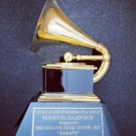Yasmine Aker Instagram - This year, I had the honor of attending the Grammy’s with @azadeh.afsahi @shivaspix and @saraseyed — to be present for the award given to Shervin Hajipour @shervinine for his song "Baraye". A song that has united Iranians across the world. Thank you to @azadeh.afsahi for continuing to bring awareness to #toomajsalehi a rapper who is currently still in solidarity confinement for the simple act of his rap lyrics demanding justice for the people of Iran. Thank you to @weareuia for staying in contact with the Grammy’s and Shervin Jaan throughout the evening and creating the opportunity for us to participate. Thank you @azitamirjewelry for the beautiful human hair bracelet — Azita is an Iranian artist who collected the hair from women globally and created this piece as a symbolic armor against the Islamic Regime currently occupying Iran. The cuff bracelet is a symbol of female power and the fight for freedom, equal rights, and liberty. #womanlifefreedom #baraye #grammys #freetoomaj Grammy Red Carpet