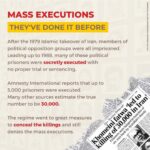 Yasmine Aker Instagram - The Islamic Republic has mass executed their own citizens in the past and would likely do it again. Diverging from this narrative is dangerous and damaging to the Iranian people fighting for freedom. Post made by: @persianswithpurpose @donya.delsouz @alsoknownas.e #freeiran #womanlifefreedom #mahsaamini #zhinaamini #مهسا_امینی