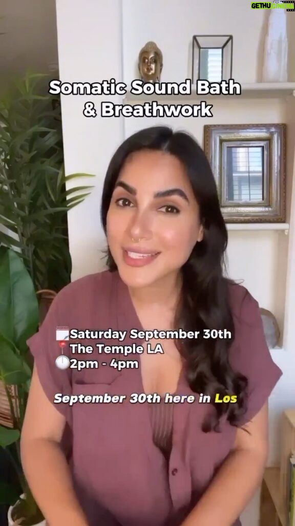 Yasmine Aker Instagram - SATURDAY September 30th 2PM - 4РМ Get your tickets before they sell out, only 9 spots left! Tickets are available on eventbrite, follow the link in bio. These classes are absolutely magical, and unlike anything you’ve ever experienced in other sound baths or breath work classes. Reset your nervous system and experience transformational healing. Learn how to heal trauma with somatic, meditative, and sonic practices. The Temple LA 215 S La Cienega Bvld, Suite 200 Beverly Hills, CA, 90211 This class is a perfect combination of research backed science and the healing arts: blending healing frequencies, and somatic therapies to soothe the nervous system and help you experience deep healing. Our bodies need help to turn off our fight or flight response and require rest and relaxation in order to heal, this class will help you process blocked emotions and trauma and teach you tools to help regulate your nervous system. BENEFITS: • Improve symptoms of sciatica, fibromyalgia, aches, and pains • Release chronic stress, tension, emotional, and physical trauma • Increase sense of groundedness, energy, and wellbeing • Experience somatic release of trapped emotions • Improve symptoms of anxiety, depression, and addiction • Start your week empowered, connected, grounded, aligned, calm, and focused. #heal #somatichealing #somatictherapy #soundbath #tensionandtraumareleasingexercises #musictherapy #breathwork