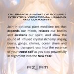 Yasmine Aker Instagram - Hey Los Angeles! Looking for an Intentional New Year’s Eve? Join Yasmine Aker, Alanna Zabel, music by Haydreon, Healers and Readers for a night of focused intention, vibrational healing, and community. ✨ Crystal Reiki Sound Journey and Visualization Meditation ✨ Enjoy and relax to a Lo-Fi house DJ set and chill music by @iamhaydreon ✨ Shamanic Kava Ceremony ✨ Healthy Delights ✨ Private Tarot + Astrology Readings ✨ Healing Cacao, plant medicine tea, and more. ⏰ 10pm to 1am — DOORS WILL BE CLOSED AT 10:30pm. 🥂 10pm-10:45pm: DJ set, Dancing, Lounge, and Social 🥂 10:45pm - 12:15am: Cacao Ceremony (option for Pancha Azana) + Sound Journey + New Year Meditation 🥂 12:15am - 1am: Mingle, Meditation, get Readings, Lounge Tickets available online. More details on the eventbrite page, feel free to DM @aziamyoga with any questions. #soundhealing #dj #music #meditation #newyearseve #losangeles #conciouscommunity Los Angeles, California