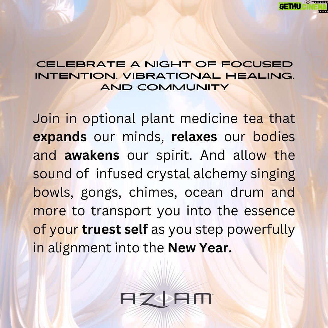 Yasmine Aker Instagram - Hey Los Angeles! Looking for an Intentional New Year’s Eve? Join Yasmine Aker, Alanna Zabel, music by Haydreon, Healers and Readers for a night of focused intention, vibrational healing, and community. ✨ Crystal Reiki Sound Journey and Visualization Meditation ✨ Enjoy and relax to a Lo-Fi house DJ set and chill music by @iamhaydreon ✨ Shamanic Kava Ceremony ✨ Healthy Delights ✨ Private Tarot + Astrology Readings ✨ Healing Cacao, plant medicine tea, and more. ⏰ 10pm to 1am — DOORS WILL BE CLOSED AT 10:30pm. 🥂 10pm-10:45pm: DJ set, Dancing, Lounge, and Social 🥂 10:45pm - 12:15am: Cacao Ceremony (option for Pancha Azana) + Sound Journey + New Year Meditation 🥂 12:15am - 1am: Mingle, Meditation, get Readings, Lounge Tickets available online. More details on the eventbrite page, feel free to DM @aziamyoga with any questions. #soundhealing #dj #music #meditation #newyearseve #losangeles #conciouscommunity Los Angeles, California