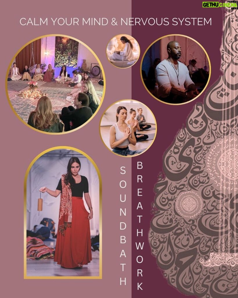 Yasmine Aker Instagram - Somatic Sound Bath & Breathwork SATURDAY September 30th 2PM - 4РМ Get your tickets before they sell out as space is very limited. Tickets are available on eventbrite, follow the link in bio. These classes are absolutely magical, and unlike anything you’ve ever experienced in other sound baths or breath work classes. Reset your nervous system and experience transformational healing. Learn how to heal trauma with somatic, meditative, and sonic practices. The Temple LA 215 S La Cienega Bvld, Suite 200 Beverly Hills, CA, 90211 This class is a perfect combination of research backed science and the healing arts: blending healing frequencies, and somatic therapies to soothe the nervous system and help you experience deep healing. Our bodies need help to turn off our fight or flight response and require rest and relaxation in order to heal, this class will help you process blocked emotions and trauma and teach you tools to help regulate your nervous system. BENEFITS: • Improve symptoms of sciatica, fibromyalgia, aches, and pains • Release chronic stress, tension, emotional, and physical trauma • Increase sense of groundedness, energy, and wellbeing • Experience somatic release of trapped emotions • Improve symptoms of anxiety, depression, and addiction • Start your week empowered, connected, grounded, aligned, calm, and focused. #heal #somatichealing #somatictherapy #soundbath #tensionandtraumareleasingexercises #musictherapy #breathwork