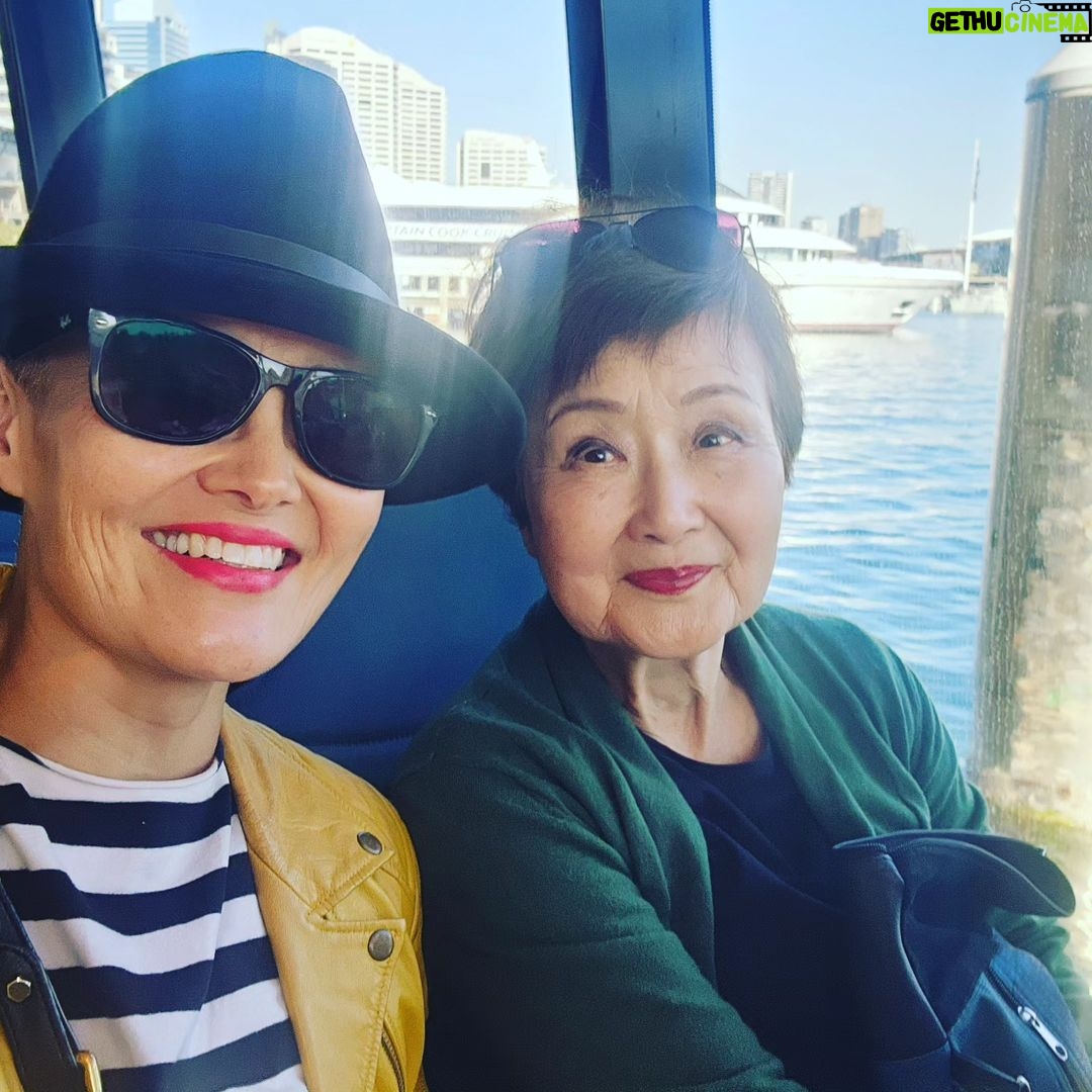 Yumi Stynes - 3.8K Likes - Another day in paradise with the one person I really needed to cuddle and celebrate with today 🙏🏼😍, plus my favourite restaurant, a ferry ride⛴️ and glorious winter sunshine 🙌🏼