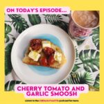 Yumi Stynes Instagram - Cherry Tomato and Garlic Smoosh:  When the cold sets in, it’s not a bad idea to load up on garlic. First up, while it’s cooking it makes your house smell AMAZING, and second, it wards off colds and vampires! To make, you need cute little pots (ramekins). Fill them with cherry tomatoes 🍅, herbs, garlic, a LOT of black pepper, salt and olive oil. Bake on low for 1 – 1.5 hours. Yummy smells in your house!  Then eat it hot, smooshed on bread, on pasta. (See final video for extremely satisfying "smoosh" action.) It's also very good cooled and used as a condiment. I took some on a winter picnic the other day and we stuffed the tomatoes into sourdough baguette 🥖 with ham and cheese. Delicious, easy, made me look like a genius cook! For more, listen to today's podcast episode of 5 Minute Food Fix 🎧 Leftovers will last for DAYS in the fridge.  @demazinau #DemazinGetsItDone #Yummy #garlic #winter #feelgood #sponsored @yumichild @sidavis2019
