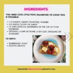 Yumi Stynes Instagram - Cherry Tomato and Garlic Smoosh:  When the cold sets in, it’s not a bad idea to load up on garlic. First up, while it’s cooking it makes your house smell AMAZING, and second, it wards off colds and vampires! To make, you need cute little pots (ramekins). Fill them with cherry tomatoes 🍅, herbs, garlic, a LOT of black pepper, salt and olive oil. Bake on low for 1 – 1.5 hours. Yummy smells in your house!  Then eat it hot, smooshed on bread, on pasta. (See final video for extremely satisfying "smoosh" action.) It's also very good cooled and used as a condiment. I took some on a winter picnic the other day and we stuffed the tomatoes into sourdough baguette 🥖 with ham and cheese. Delicious, easy, made me look like a genius cook! For more, listen to today's podcast episode of 5 Minute Food Fix 🎧 Leftovers will last for DAYS in the fridge.  @demazinau #DemazinGetsItDone #Yummy #garlic #winter #feelgood #sponsored @yumichild @sidavis2019