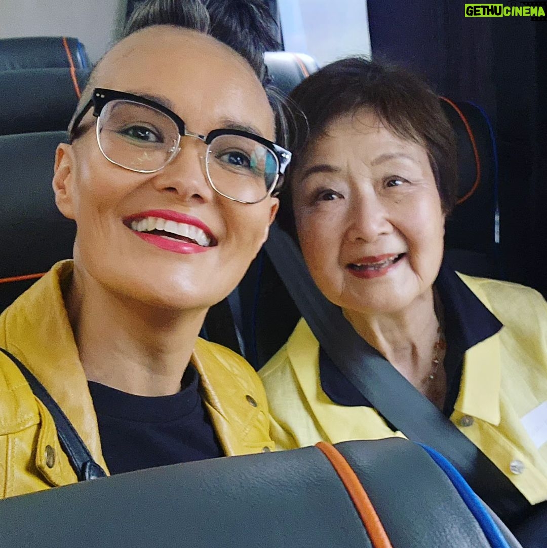 Yumi Stynes - 1K Likes - Yoshiko (my mum) and I accidentally dressed MATCHING 👯♀️ for the @agnswmembers Eastern Suburbs Art Bus tour 😂🚌🧑🎨