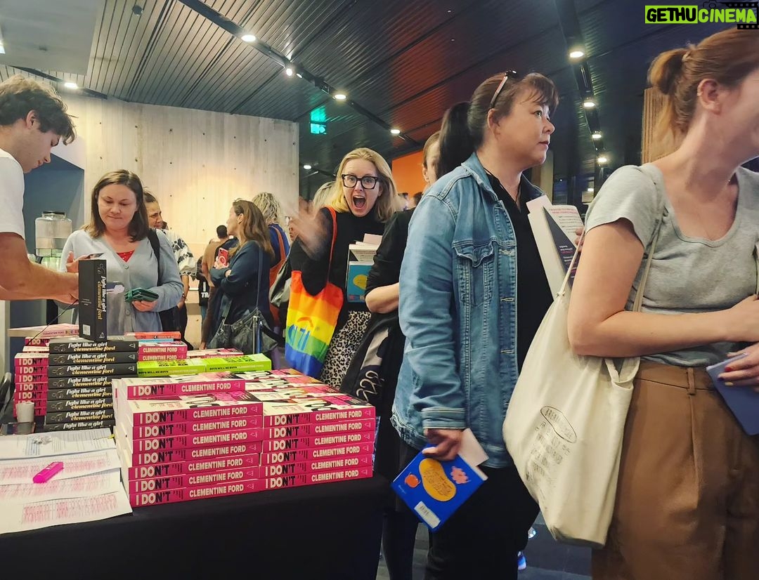 Yumi Stynes - 0.9K Likes - The loving vibes from last night's launch of @clementine_ford's new book 'I DON'T' linger on.❤️❤️❤️
Thanks everyone for coming out to Seymour Centre.
My 19-year-old listened to the new 'Ladies We Need to Talk' episode interviewing Clem about the failing institution that is marriage and said, "MUM, I AM NEVER FUCKING GETTING MARRIED" and I said 🙏🏻Good.