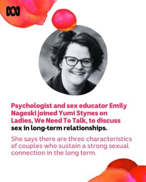 Yumi Stynes Instagram - How do you maintain a satisfying sex life in a long-term relationship?

Sex and relationship expert Emily Nagoski (@enagoski) joined Yumi Stynes on Ladies, We Need to Talk, to give her advice.

📷 Supplied

#LadiesWeNeedToTalk #relationships #health #podcast #ABC