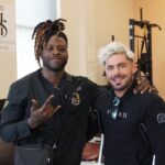 Zac Efron Instagram – Got some recovery tips from @jaytrain today in PT – he tore his ACL in October but is looking strong. Thanks for the motivation homie👊