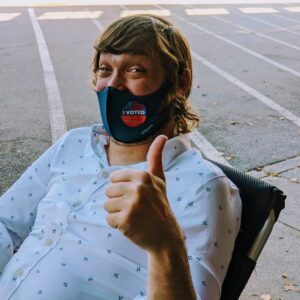 Zach Anner Instagram - Today I emerged from my quarantine cave to proudly cast my vote for Joe Biden and Kamala Harris.  I know that even saying this will cause some of you to immediately unfollow me and that’s okay. But before you go I just wanted to say thank you and I care about you. Really I do! I also care about black lives. I care about women’s rights. I care about LBGTQ rights. I care about indigenous people’s rights. I care about disability rights.I care about the environment. I care about justice. I care about your kids’ and grandkids’ futures. I care about education and children being safe at school. I care about affordable healthcare.  I care about science. I care about the first amendment. I care about diplomacy. I care about free and fair elections. I care about national security. I care about the people in uniform serving our country. I care about immigrants and refugees who come to here seeking a better life. I care about families. I care about people who haven’t had the opportunities and privileges I’ve had. I care about equality. I care about treating everyone with decency, dignity ,and compassion.I care about fulfilling promises and paying debts. I care about your successes and your joy. I care about the loss and pain you’ve experienced. I care about us.  I care about America.  You may or may not agree with my choice of candidate, but know that my vote was guided by empathy and I hope yours is too. #bidenharris2020 #Vote