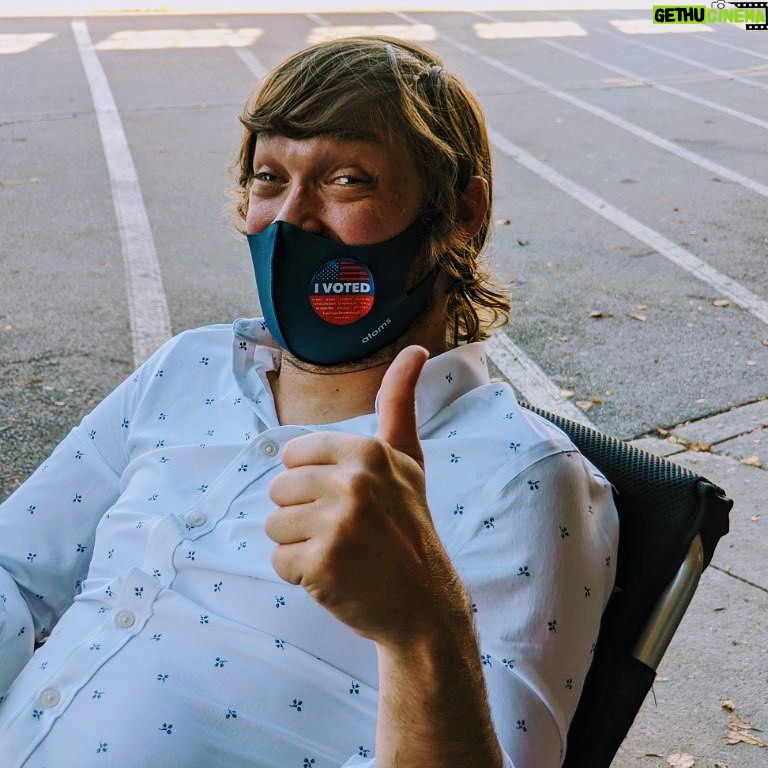 Zach Anner Instagram - Today I emerged from my quarantine cave to proudly cast my vote for Joe Biden and Kamala Harris. I know that even saying this will cause some of you to immediately unfollow me and that’s okay. But before you go I just wanted to say thank you and I care about you. Really I do! I also care about black lives. I care about women’s rights. I care about LBGTQ rights. I care about indigenous people’s rights. I care about disability rights.I care about the environment. I care about justice. I care about your kids’ and grandkids’ futures. I care about education and children being safe at school. I care about affordable healthcare. I care about science. I care about the first amendment. I care about diplomacy. I care about free and fair elections. I care about national security. I care about the people in uniform serving our country. I care about immigrants and refugees who come to here seeking a better life. I care about families. I care about people who haven’t had the opportunities and privileges I’ve had. I care about equality. I care about treating everyone with decency, dignity ,and compassion.I care about fulfilling promises and paying debts. I care about your successes and your joy. I care about the loss and pain you’ve experienced. I care about us. I care about America. You may or may not agree with my choice of candidate, but know that my vote was guided by empathy and I hope yours is too. #bidenharris2020 #Vote