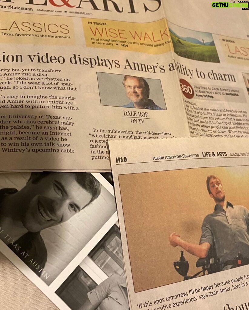 Zach Anner Instagram - Today’s #TBT is courtesy of @joshtheflanagan who apparently saved all my newspaper clippings like the proud grandma he is! Sharing this past decade with you all has been an incredible privilege. Sincerely, thank you for everything.