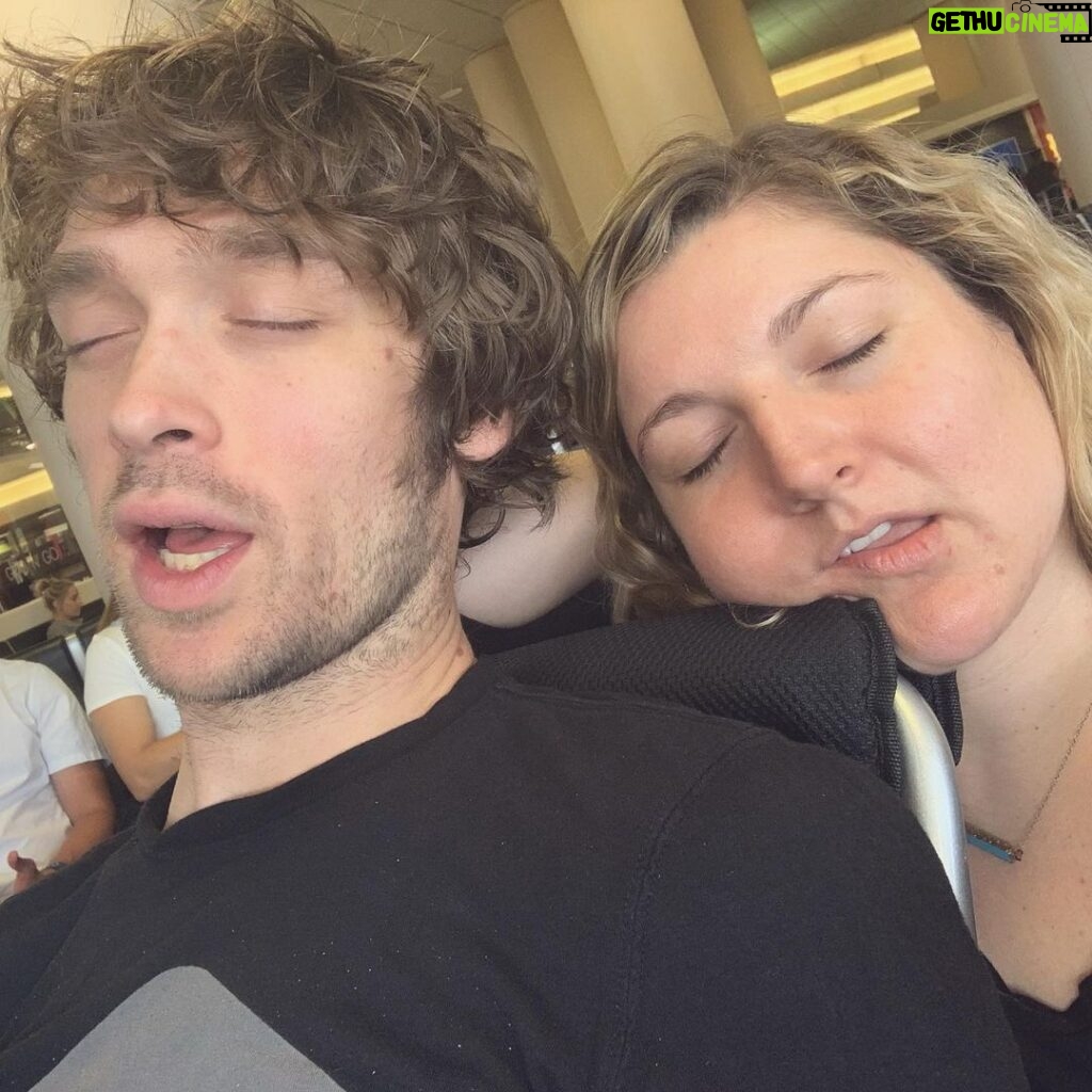 Zach Anner Instagram - Feeling ready to take on the world with @gilliangrassie !!! #travel #delays #LAX #mornings